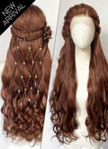 Reddish Brown Braided Lace Front Synthetic Wig LF2224