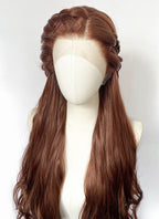 Reddish Brown Braided Lace Front Synthetic Wig LF2224