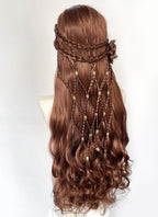 Reddish Brown Braided Lace Front Synthetic Wig LF2224