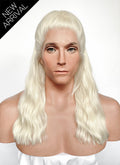 House Of The Dragon Daemon Targaryen Platinum Blonde Braided Lace Front Synthetic Men's Wig LF2225