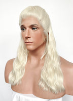 House Of The Dragon Daemon Targaryen Platinum Blonde Braided Lace Front Synthetic Men's Wig LF2225