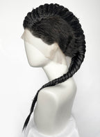 Black Braided Full Lace Synthetic Shaved Sides Wig LF2226
