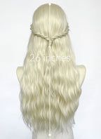 House of the Dragon Helaena Targaryen Platinum Blonde Braided Lace Front Synthetic Wig LF2228