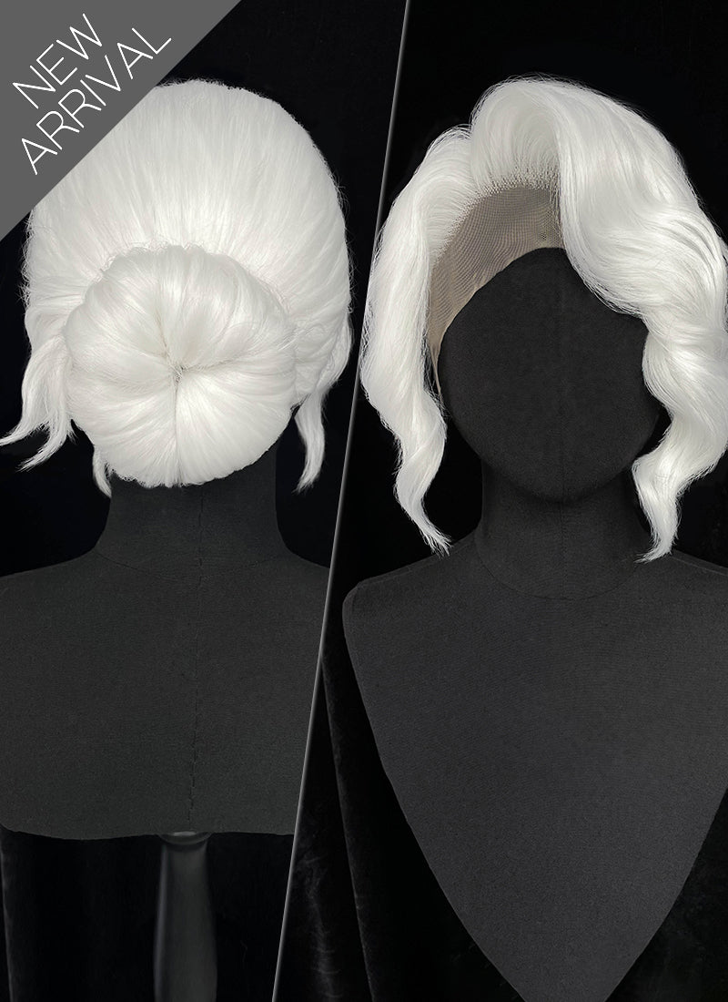 Critical Role: The Legend of Vox Machina Pike Trickfoot White Braided Lace Front Synthetic Wig LF2230