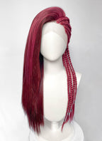 Mixed Red Braided Lace Front Synthetic Hair Wig LF2232