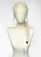 House of the Dragon Rhaenyra Targaryen Platinum Blonde Braided Lace Front Synthetic Wig LF2233