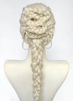 House of the Dragon Rhaenyra Targaryen Platinum Blonde Braided Lace Front Synthetic Wig LF2233