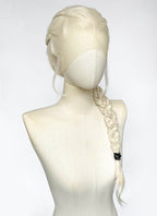 House of the Dragon Rhaenyra Targaryen Platinum Blonde Braided Lace Front Synthetic Wig LF2233