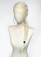 House of the Dragon Rhaenyra Targaryen Platinum Blonde Braided Lace Front Synthetic Wig LF2233