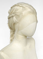 House of the Dragon Rhaenyra Targaryen Platinum Blonde Braided Lace Front Synthetic Wig LF2233