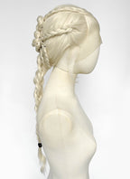 House of the Dragon Rhaenyra Targaryen Platinum Blonde Braided Lace Front Synthetic Wig LF2233