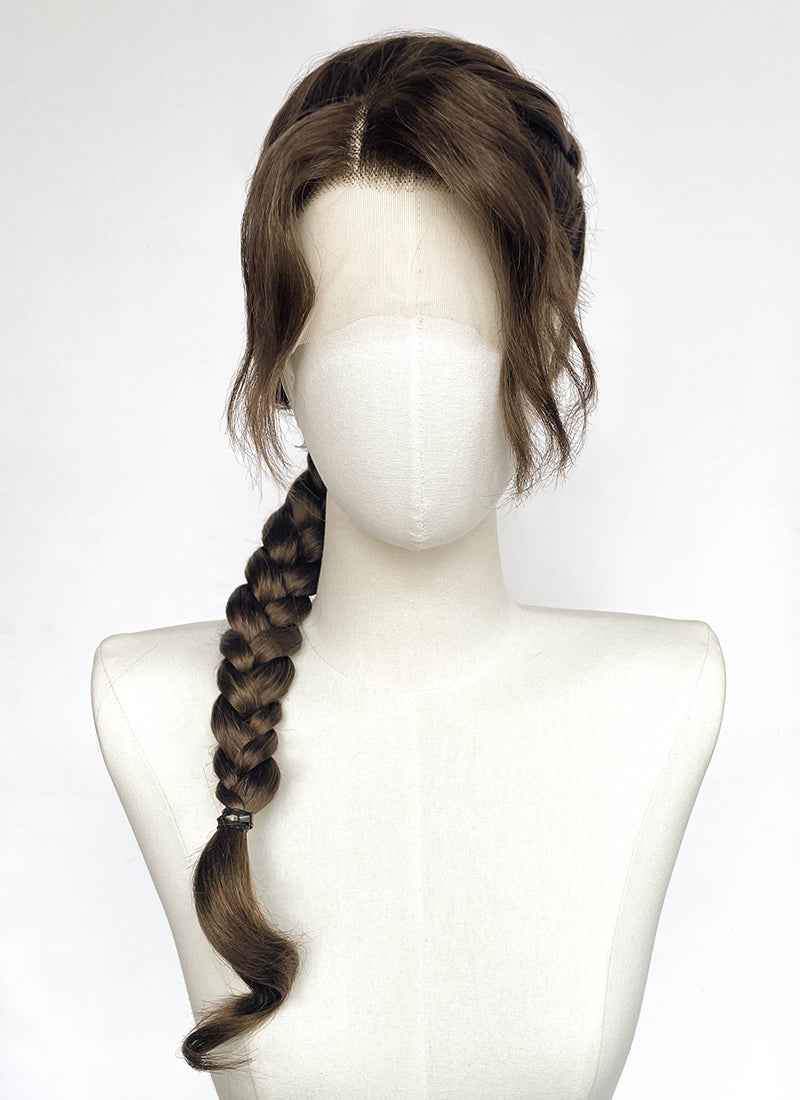 Brunette Braided Lace Front Synthetic Wig For Cosplay as Katniss Everdeen from The Hunger Games LF2235