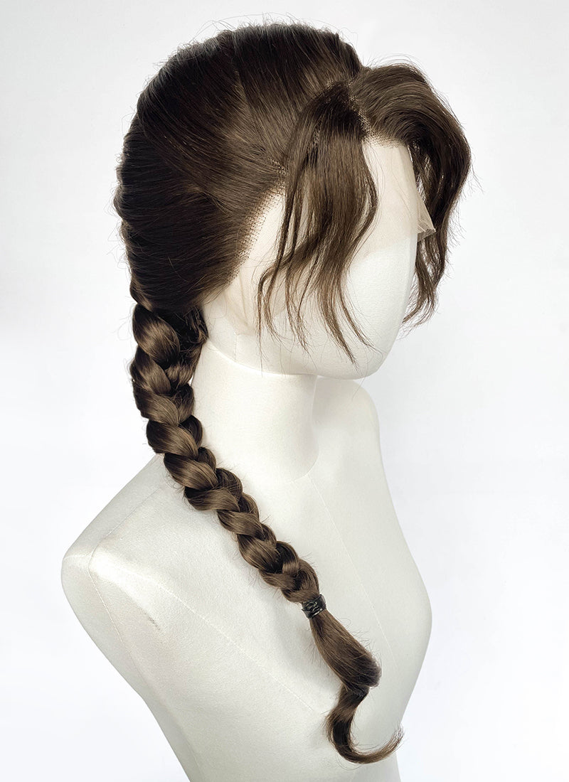 Brunette Braided Lace Front Synthetic Wig For Cosplay as Katniss Everdeen from The Hunger Games LF2235