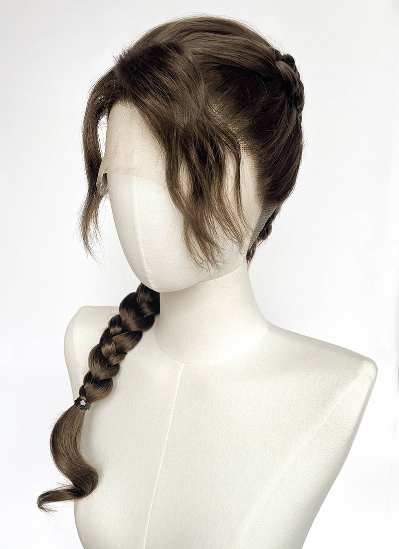 Brunette Braided Lace Front Synthetic Wig For Cosplay as Katniss Everdeen from The Hunger Games LF2235