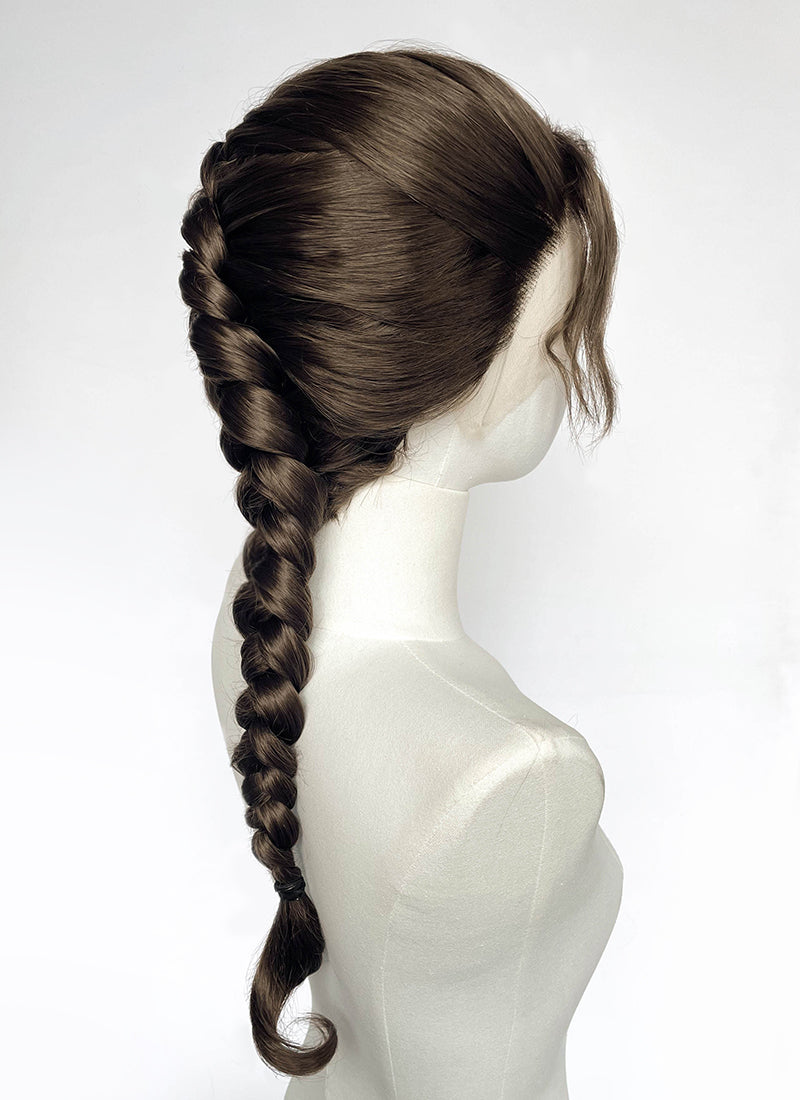Brunette Braided Lace Front Synthetic Wig For Cosplay as Katniss Everdeen from The Hunger Games LF2235