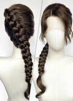 Brunette Braided Lace Front Synthetic Wig For Cosplay as Katniss Everdeen from The Hunger Games LF2235