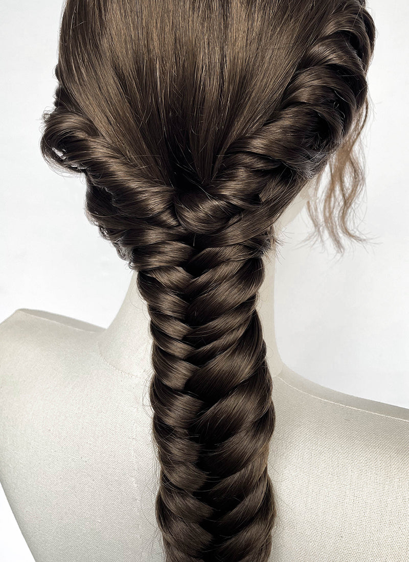 Brunette Braided Lace Front Synthetic Wig For Cosplay as Katniss Everdeen from The Hunger Games LF2236