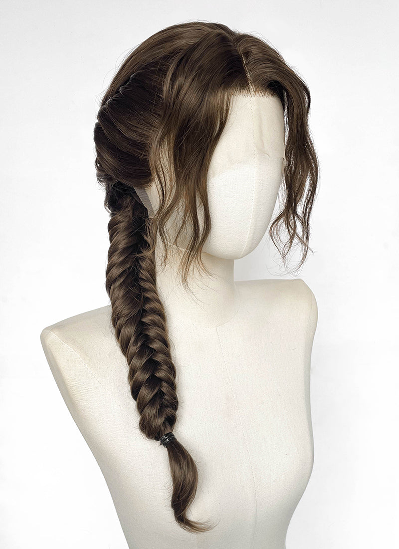 Brunette Braided Lace Front Synthetic Wig For Cosplay as Katniss Everdeen from The Hunger Games LF2236