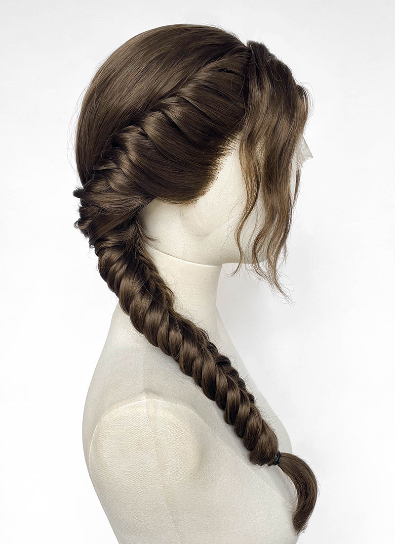 Brunette Braided Lace Front Synthetic Wig For Cosplay as Katniss Everdeen from The Hunger Games LF2236