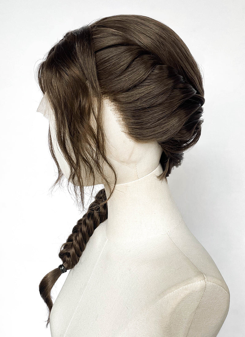 Brunette Braided Lace Front Synthetic Wig For Cosplay as Katniss Everdeen from The Hunger Games LF2236