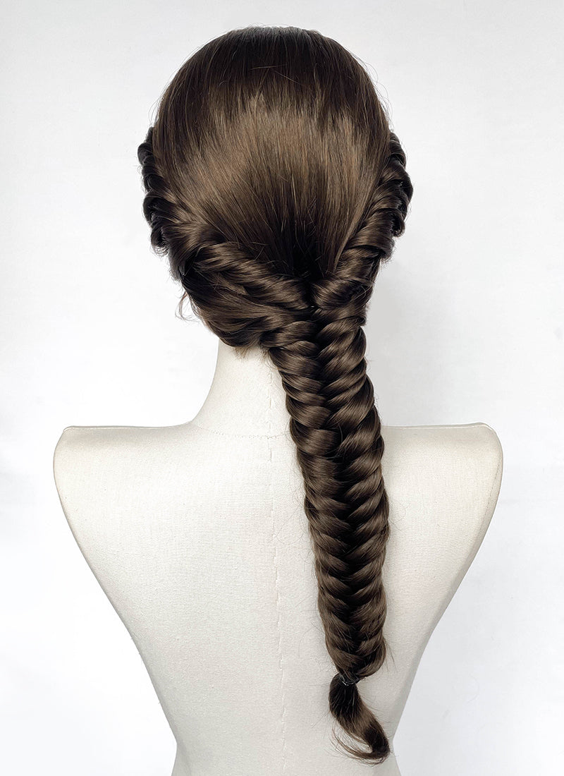Brunette Braided Lace Front Synthetic Wig For Cosplay as Katniss Everdeen from The Hunger Games LF2236