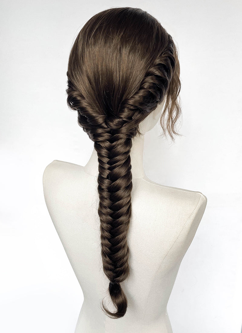 Brunette Braided Lace Front Synthetic Wig For Cosplay as Katniss Everdeen from The Hunger Games LF2236