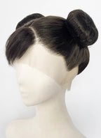 Black Braided Full Lace Synthetic Wig For Cosplay as Chun-Li from Street Fighter LF2239