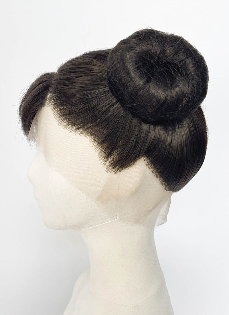 Black Braided Full Lace Synthetic Wig For Cosplay as Chun-Li from Street Fighter LF2239
