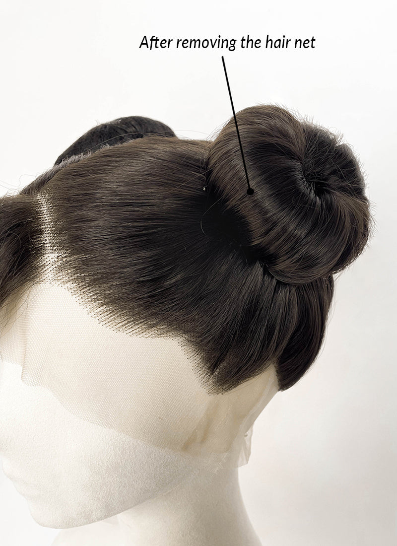 Black Braided Full Lace Synthetic Wig For Cosplay as Chun-Li from Street Fighter LF2239
