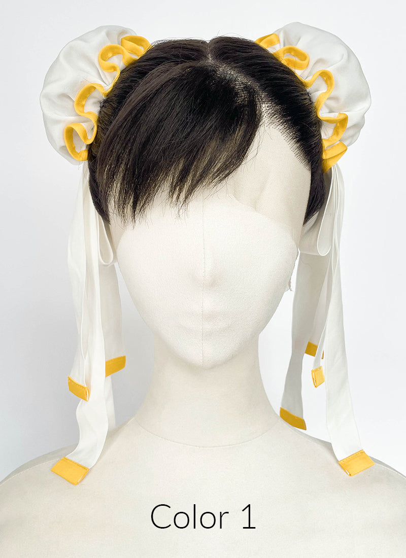 Black Braided Full Lace Synthetic Wig For Cosplay as Chun-Li from Street Fighter LF2239