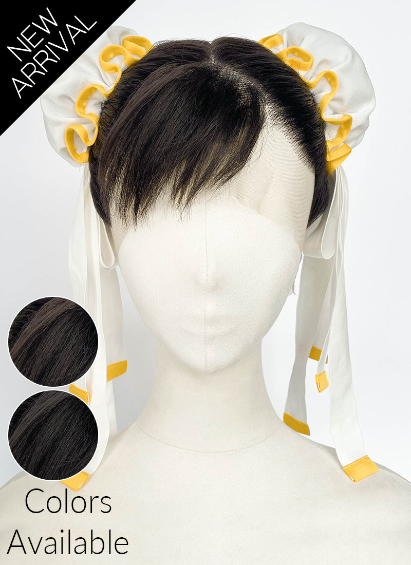 Black Braided Full Lace Synthetic Wig For Cosplay as Chun-Li from Street Fighter LF2239