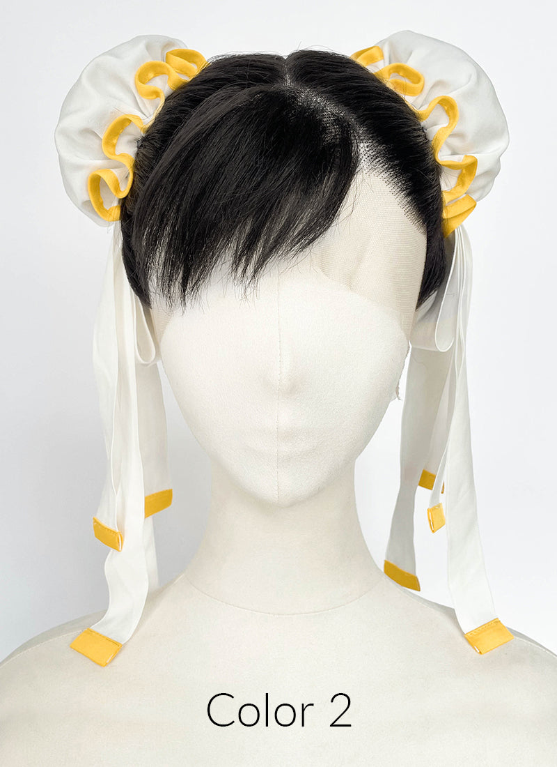 Black Braided Full Lace Synthetic Wig For Cosplay as Chun-Li from Street Fighter LF2239