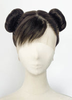 Black Braided Full Lace Synthetic Wig For Cosplay as Chun-Li from Street Fighter LF2239