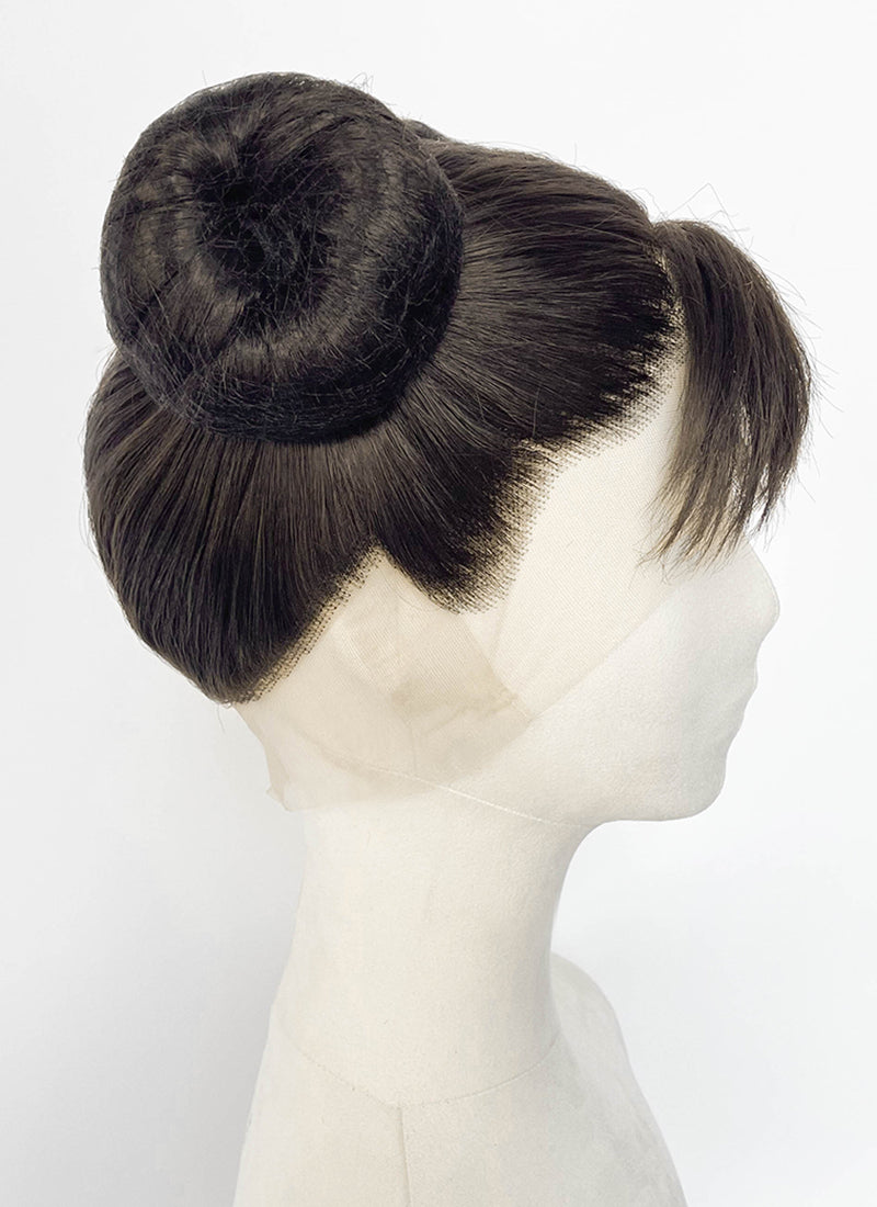 Black Braided Full Lace Synthetic Wig For Cosplay as Chun-Li from Street Fighter LF2239
