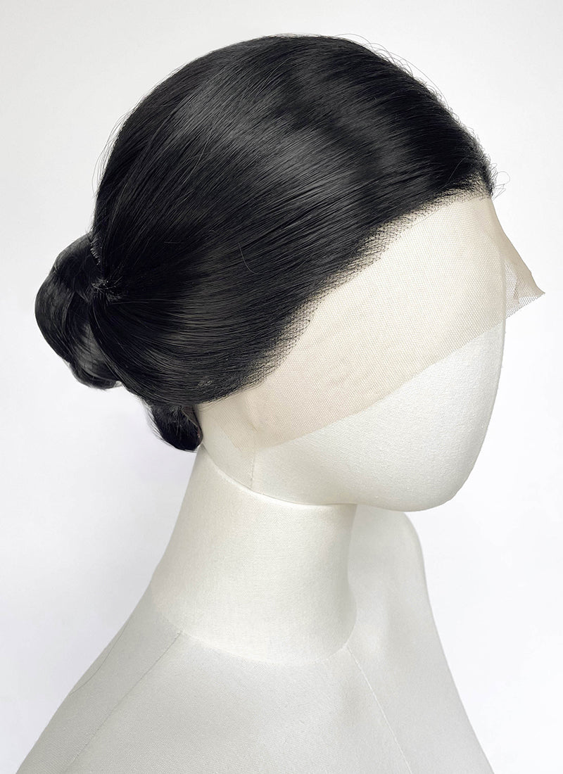 Jet Black Braided Lace Front Synthetic Wig For Cosplay as Madame Giry from The Phantom Of the Opera LF2241