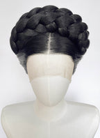 Jet Black Braided Lace Front Synthetic Wig For Cosplay as Madame Giry from The Phantom Of the Opera LF2241