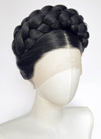 Jet Black Braided Lace Front Synthetic Wig For Cosplay as Madame Giry from The Phantom Of the Opera LF2241