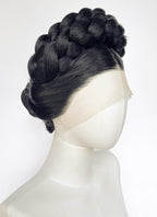 Jet Black Braided Lace Front Synthetic Wig For Cosplay as Madame Giry from The Phantom Of the Opera LF2241