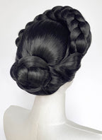 Jet Black Braided Lace Front Synthetic Wig For Cosplay as Madame Giry from The Phantom Of the Opera LF2241