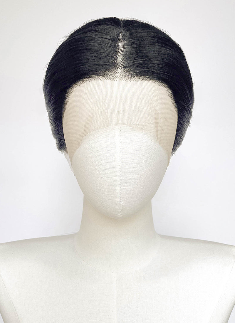 Jet Black Braided Lace Front Synthetic Wig For Cosplay as Madame Giry from The Phantom Of the Opera LF2241