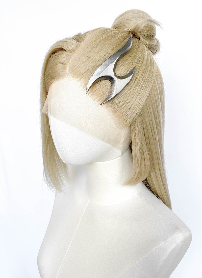 Ash Blonde Lace Front Wig For Cosplay as Kai'Sa (K/DA FIRESTARTER) from League of Legends LF2243