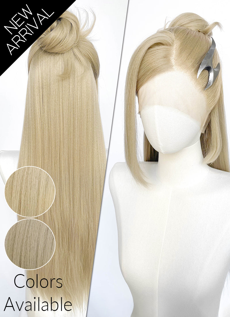 Ash Blonde Lace Front Wig For Cosplay as Kai'Sa (K/DA FIRESTARTER) from League of Legends LF2243