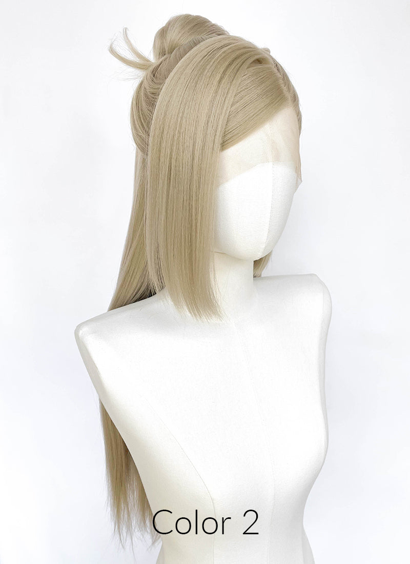 Ash Blonde Lace Front Wig For Cosplay as Kai'Sa (K/DA FIRESTARTER) from League of Legends LF2243