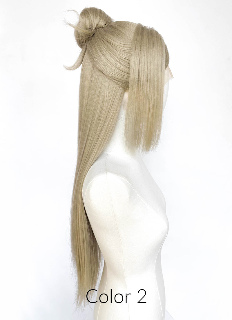 Ash Blonde Lace Front Wig For Cosplay as Kai'Sa (K/DA FIRESTARTER) from League of Legends LF2243