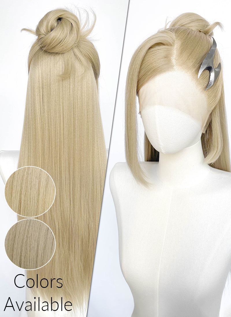 Ash Blonde Lace Front Wig For Cosplay as Kai'Sa (K/DA FIRESTARTER) from League of Legends LF2243