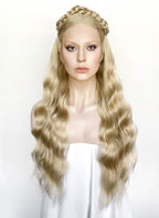 Lady Gaga Abracadabra Ash Blonde Braided Lace Front Synthetic Wig LF2510