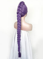 KPop Demon Hunters Rumi Pastel Purple Braided Lace Front Synthetic Wig LF2515