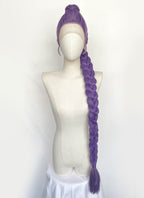 KPop Demon Hunters Rumi Pastel Purple Braided Lace Front Synthetic Wig LF2515