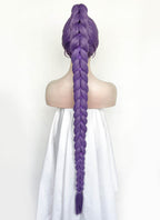 KPop Demon Hunters Rumi Pastel Purple Braided Lace Front Synthetic Wig LF2515