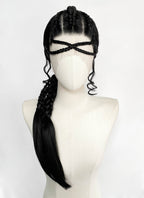 Star Wars: The Mandalorian Koska Reeves Yaki Black Braided 13" x 6" Lace Top Synthetic Wig LF2523
